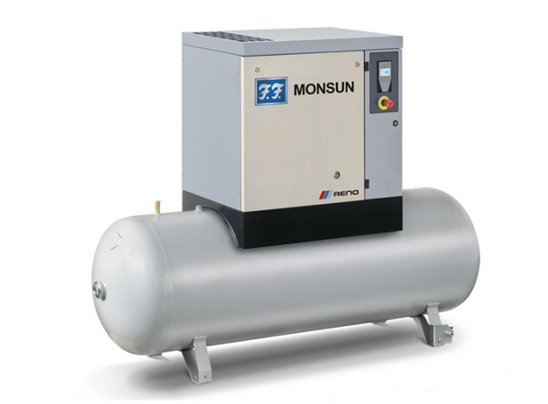 Reno FF Monsun 11 Skruekompressor 400V, tørke. 500 liter tank 10 bar