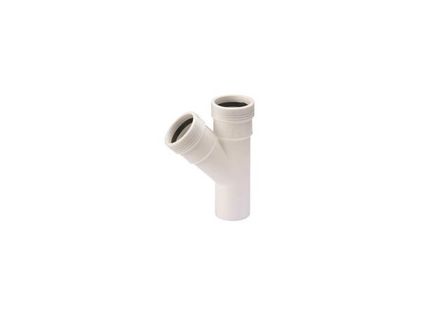 Grenrør 45° hvit, Wafix 50 x 50 mm x 45° PP-HT gren hvit Wafix