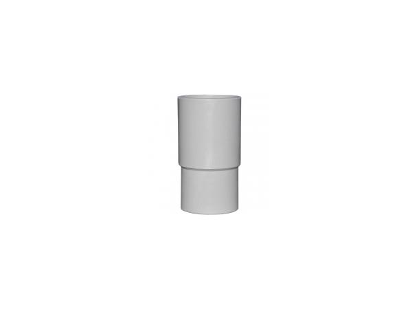 Adapter 50mm-38mm PVC Overgang i PVC 50-38 for støvsugerslange