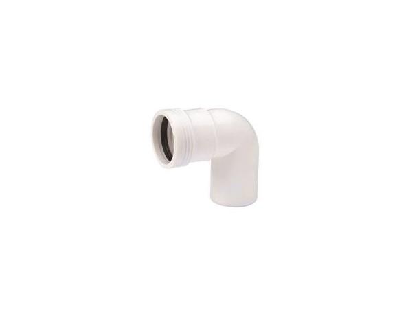 Bend PVC 90° 50mm 50 mm x 88° PP-HT bend hvit Wafix